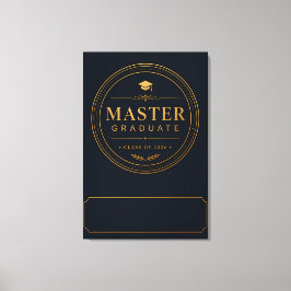 Impressão Em Tela Presente Personalizado com Nome para Graduado no M