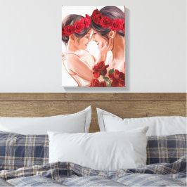 Impressão Em Tela Presente Personalizado Floral Comovente