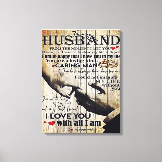 Impressão Em Tela Presente Personalizado Para O Meu Marido, Decor Do (Frente)