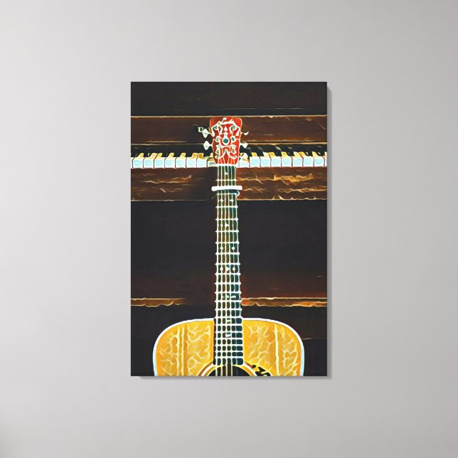 Impressão Em Tela Presentes de amantes de guitarra (Frente)