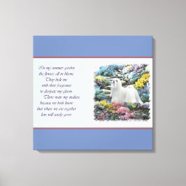 Impressão Em Tela Presentes de Arte de Amantes Malteses