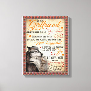 Impressão Em Tela Presentes de namorada Carta Ao Meu Namorada