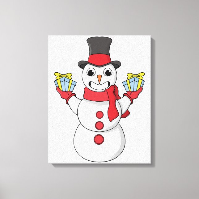 Impressão Em Tela Presentes de Snowman (Frente)