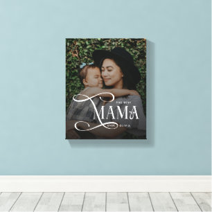 Impressão Em Tela Presentes do Dia das Mães com Foto da Melhor Mamãe