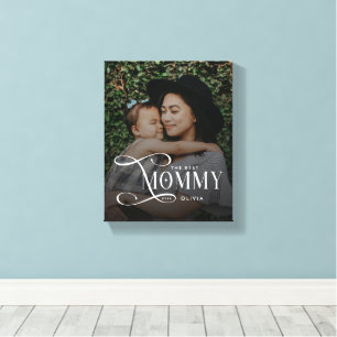Impressão Em Tela Presentes do Dia das Mães com Foto da Melhor Mamãe