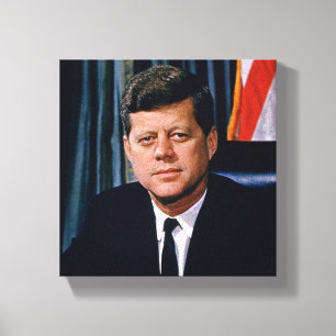 Impressão Em Tela Presidente John F Kennedy Retrait JFK 35th 8x8
