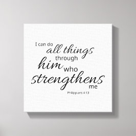 Impressão em tela preta e branca de Filipenses 4:1