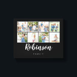 Impressão Em Tela Preto de Colagem da Família de Fotos Monogramas 8<br><div class="desc">Use suas fotos favoritas para fazer um espetáculo divertido para decorar sua casa.</div>