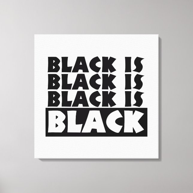 Impressão Em Tela Preto é Preto (Frente)