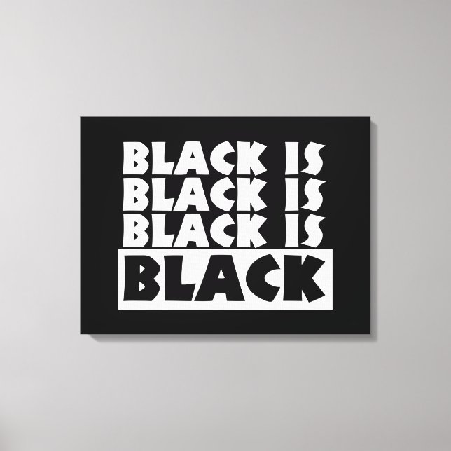 Impressão Em Tela Preto é Preto (Frente)