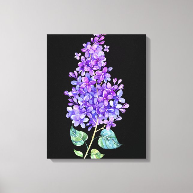 Impressão Em Tela Preto e Roxo (Frente)