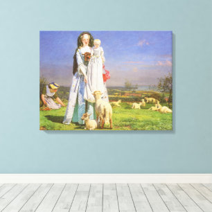 Impressão Em Tela Pretty Baa Lambs de Ford Madox Brown