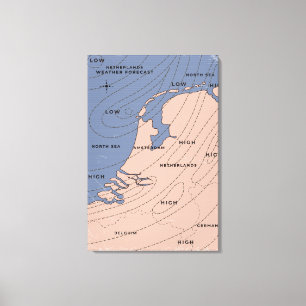 Impressão Em Tela Previsão do Tempo na Holanda