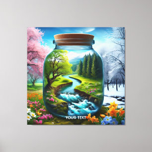 Impressão Em Tela Primavera de Fantasy Cute Jar Winter