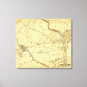 Impressão Em Tela Primeira batalha do funcionamento de Bull - guerra