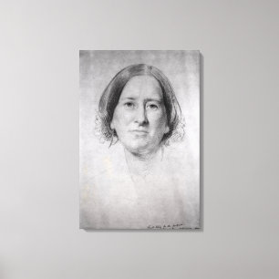 Impressão Em Tela Primeiro estudo para o retrato de George Eliot