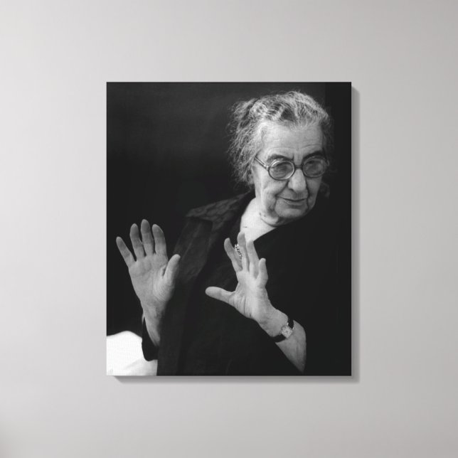 Impressão Em Tela Primeiro Ministro Golda Meir (Frente)