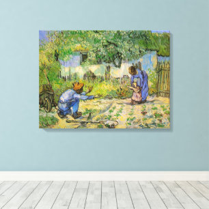 Impressão Em Tela Primeiros passos (após Millet) de Vincent van Gogh