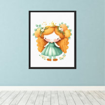Princesa com laranjas e flores