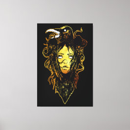 Impressão Em Tela Princesa Embriagada por um Corvo