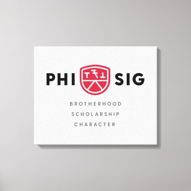 Impressão Em Tela Princípios da Phi Sigma Kappa (Frente)