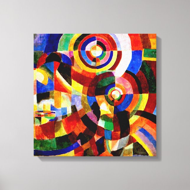 Impressão Em Tela Prisioneiros elétricos por Sonia Delaunay Abstrato (Frente)