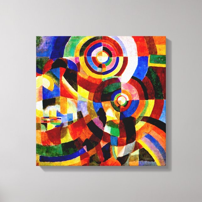 Impressão Em Tela Prisioneiros elétricos por Sonia Delaunay Abstrato (Frente)