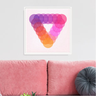 Impressão Em Tela Prism Pirâmide Vermelho Tela de Impressão Arte de