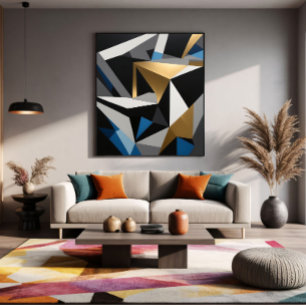 Impressão Em Tela Prisma Geométrico de Luxo
