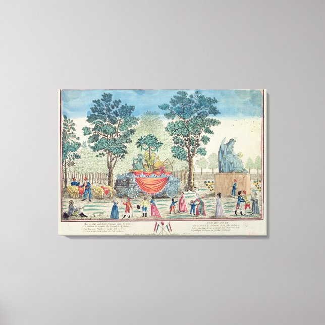 Impressão Em Tela Procissão da Carruagem da Agricultura (Frente)