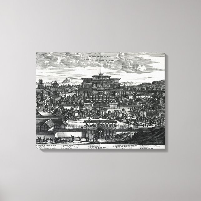 Impressão Em Tela Procissão de Macau, ilustração (Frente)