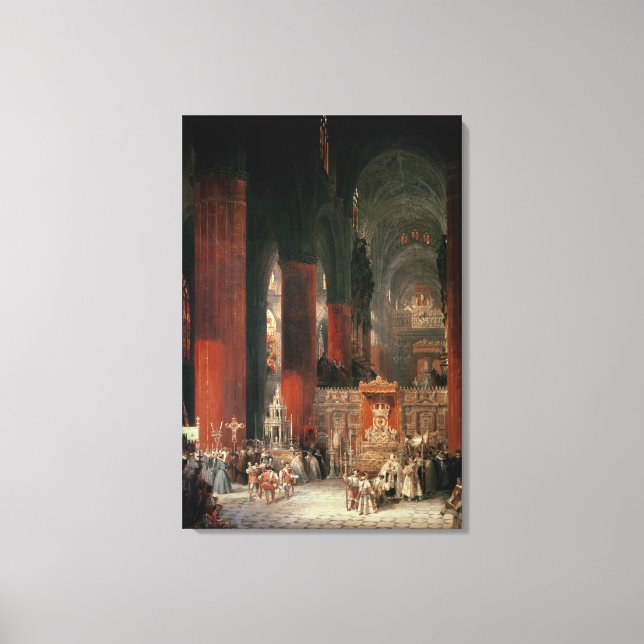 Impressão Em Tela Procissão na Catedral de Sevilha, 1833 (petróleo s (Frente)