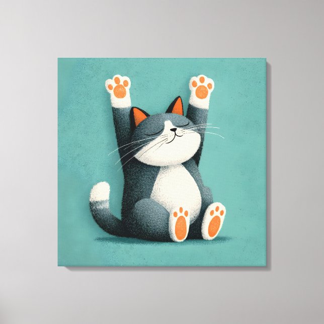 Impressão Em Tela Professional Nap Taker Funny Sleeping Cat (Frente)