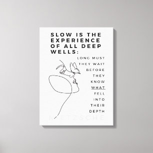 Impressão Em Tela Profunda Alma Introduziu a filosofia citando Nietz