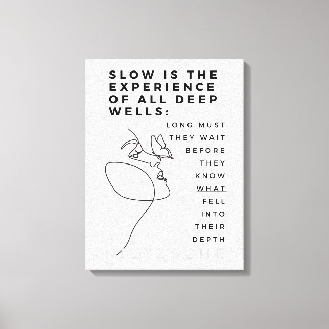 Impressão Em Tela Profunda Alma Introduziu a filosofia citando Nietz (Frente)