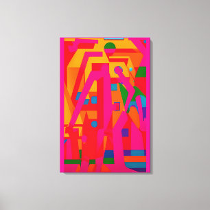 Impressão Em Tela Progresso Abstrato