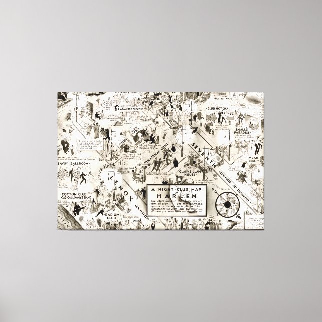 Impressão Em Tela Proibir Era Harlem, Mapa Fácil de Voz em Nova Iorq (Frente)