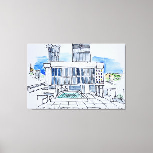 Impressão Em Tela Projetado por Le Corbusier Marselha, França