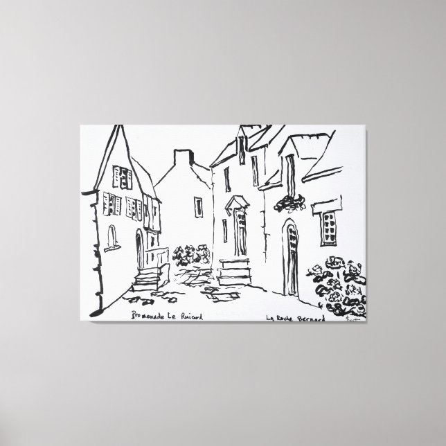 Impressão Em Tela Promenade du Ruicard | La Roche-Bernard, Bretanha (Frente)