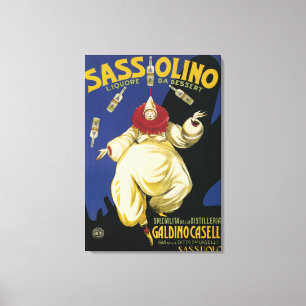 Impressão Em Tela Promocional da sobremesa de Sassolino Liquore a
