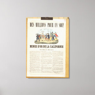 Impressão Em Tela Propaganda de poster as minas de ouro em