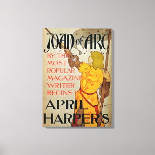 Impressão Em Tela Propaganda de poster "Joana do harpista do arco"