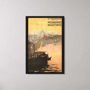 Impressão Em Tela Propaganda do viagem de Constantinople do vintage