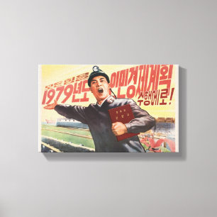 Impressão Em Tela Propaganda norte-coreana Thataway 1979