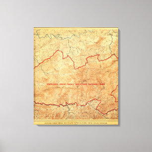 Impressão Em Tela Proposta para o parque nacional de Great Smoky