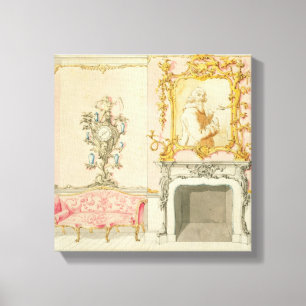 Impressão Em Tela Proposta para um interior da sala de estar,
