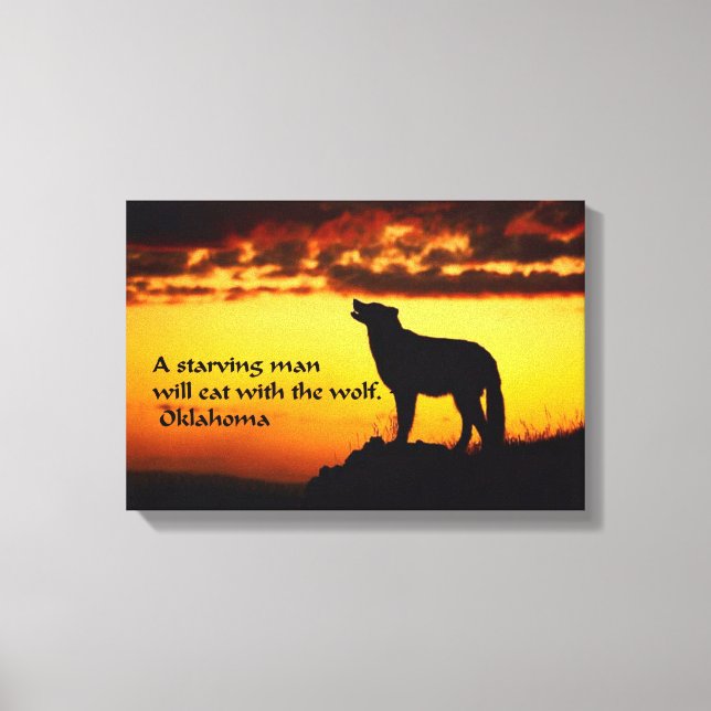 Impressão Em Tela Provérbio indiano antigo americano (Frente)