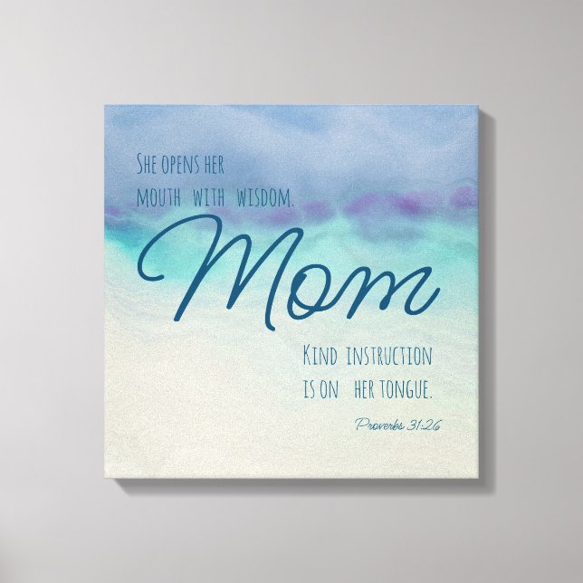 Impressão Em Tela Provérbios 31 Mãe (Frente)