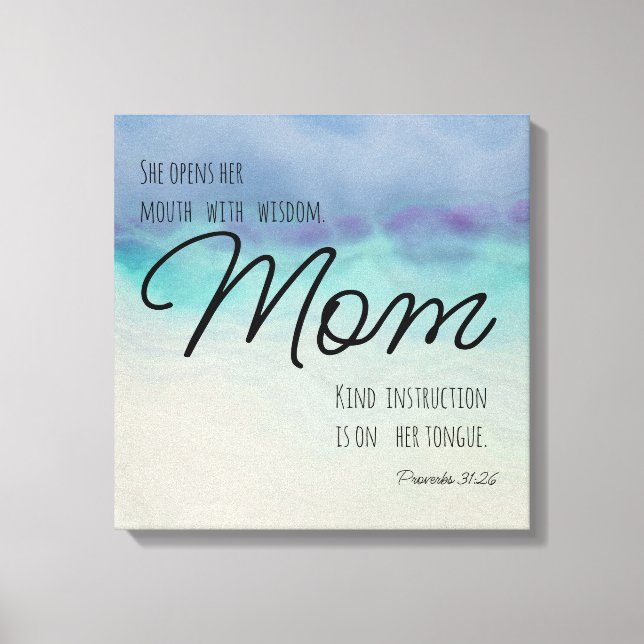Impressão Em Tela Provérbios 31 Mãe (Frente)