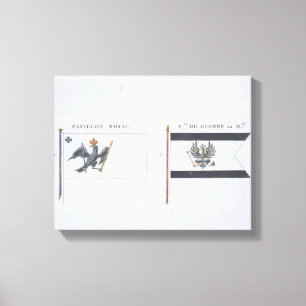 Impressão Em Tela Prussian Flags, de um livro francês de Flags, c.18